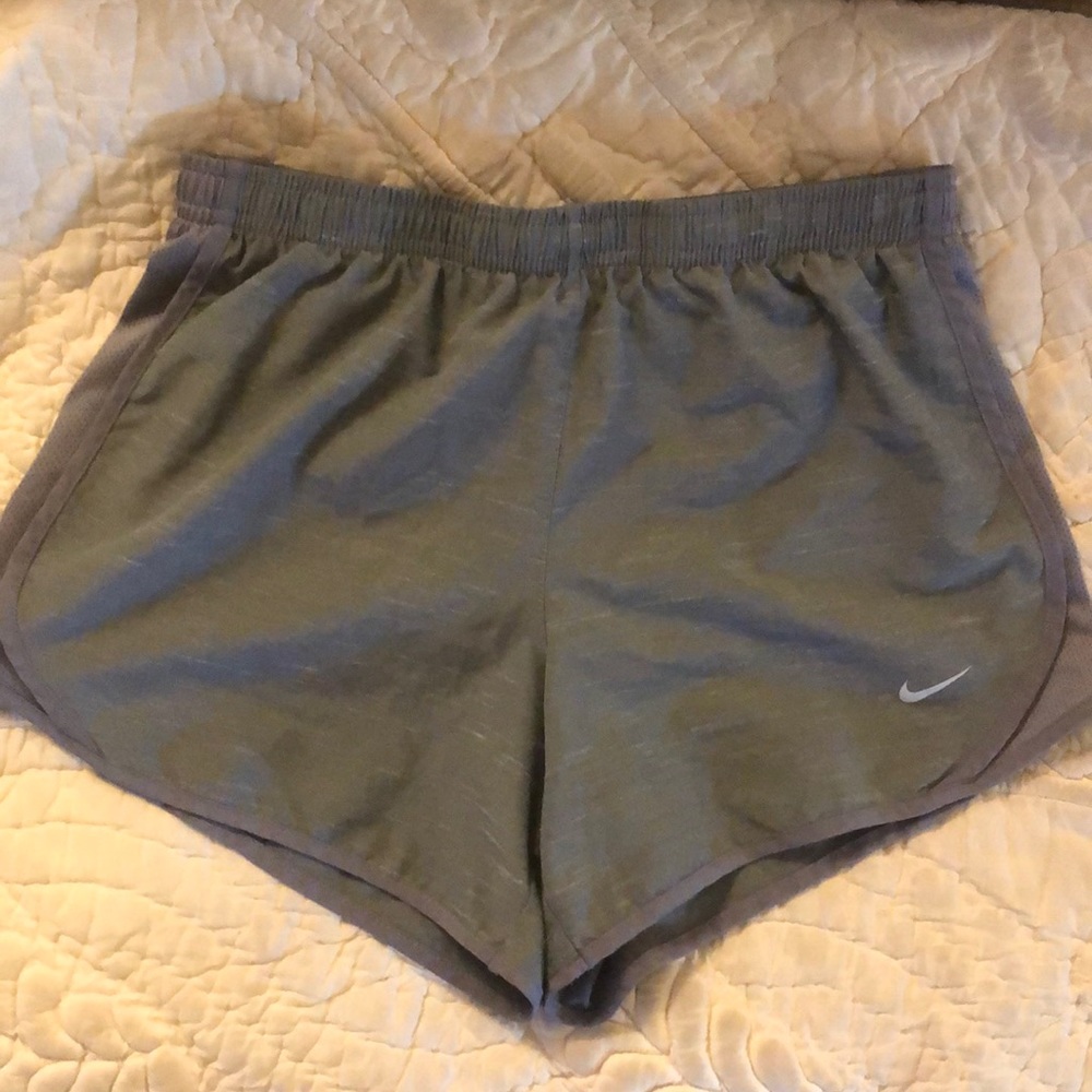 Children’s size Large Nike DRI-FIT gray running shorts